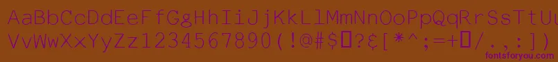 Шрифт Emlatin6 – фиолетовые шрифты на коричневом фоне