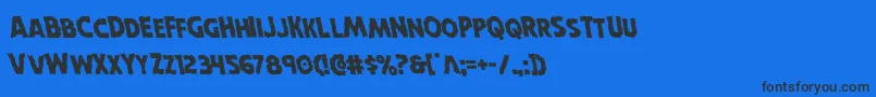 Horroweenleft Font – Black Fonts on Blue Background