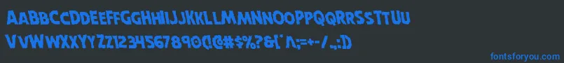 Horroweenleft Font – Blue Fonts on Black Background