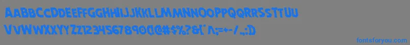 Horroweenleft Font – Blue Fonts on Gray Background