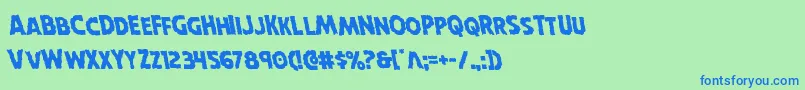 Horroweenleft Font – Blue Fonts on Green Background