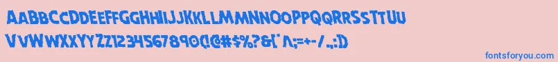 Horroweenleft Font – Blue Fonts on Pink Background