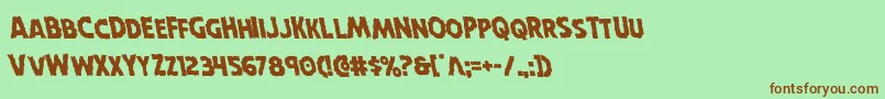 Horroweenleft Font – Brown Fonts on Green Background
