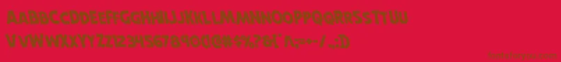 More about Horroweenleft Font Horroweenleft Font – Brown Fonts on Red Background