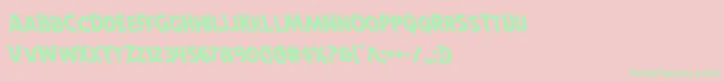 Horroweenleft Font – Green Fonts on Pink Background