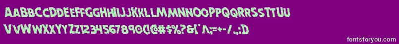 Horroweenleft Font – Green Fonts on Purple Background