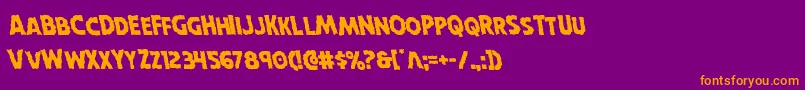 Horroweenleft Font – Orange Fonts on Purple Background