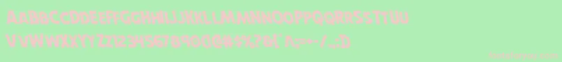 Horroweenleft Font – Pink Fonts on Green Background
