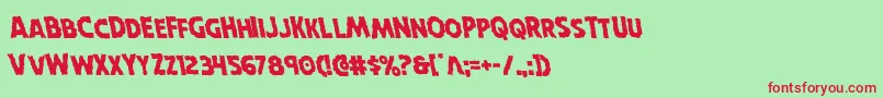 Horroweenleft Font – Red Fonts on Green Background
