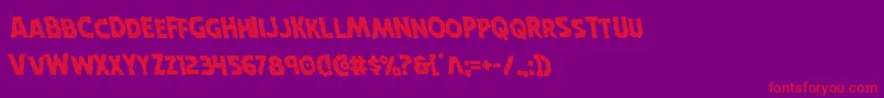 Horroweenleft Font – Red Fonts on Purple Background