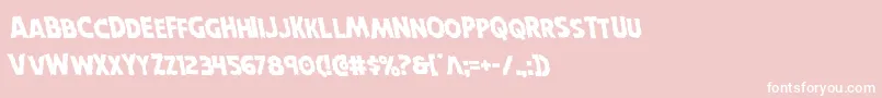 Horroweenleft Font – White Fonts on Pink Background