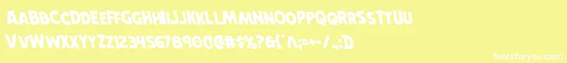 Horroweenleft Font – White Fonts on Yellow Background