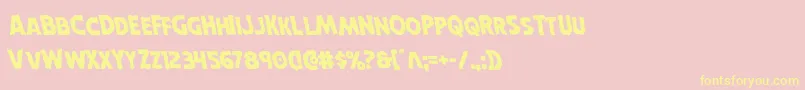 Horroweenleft Font – Yellow Fonts on Pink Background
