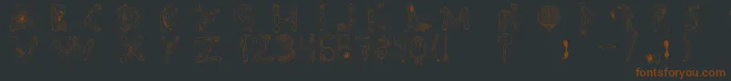 Tipografia.Zombie. Font – Brown Fonts on Black Background