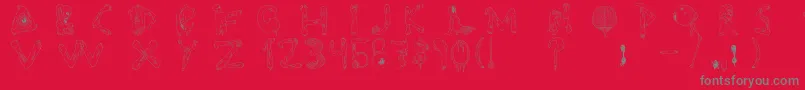 fuente Tipografia.Zombie. – Fuentes Grises Sobre Fondo Rojo
