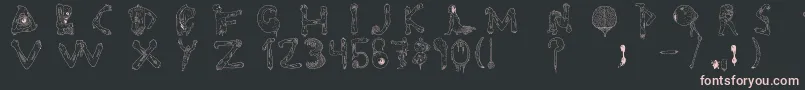 Подробнее о шрифте Tipografia.Zombie. Шрифт Tipografia.Zombie. – розовые шрифты на чёрном фоне