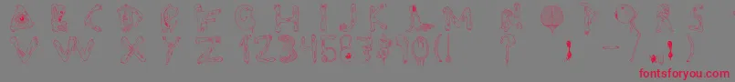 Weitere Informationen zur Tipografia.Zombie.-Schriftart Tipografia.Zombie.-Schriftart – Rote Schriften auf grauem Hintergrund