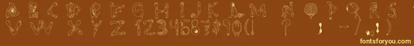 Czcionka Tipografia.Zombie. – żółte czcionki na brązowym tle