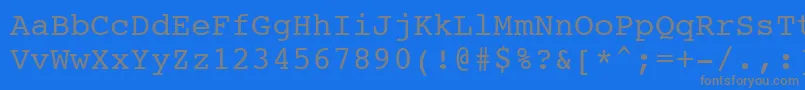 Шрифт Courier10PitchBt – серые шрифты на синем фоне