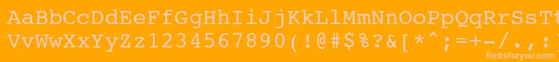 Courier10PitchBt Font – Pink Fonts on Orange Background