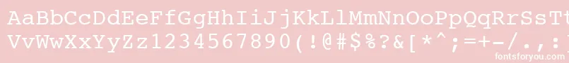Шрифт Courier10PitchBt – белые шрифты на розовом фоне