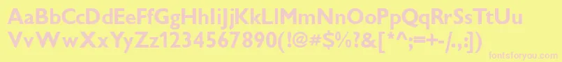 フォントIdiomsskBold – ピンクのフォント、黄色の背景