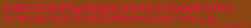 IdiomsskBold Font – Red Fonts on Brown Background