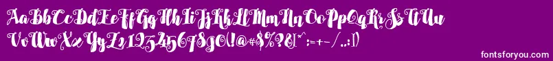 AlamarkLiteFree Font – White Fonts on Purple Background