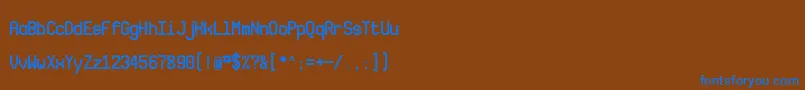 Шрифт Novamono – синие шрифты на коричневом фоне