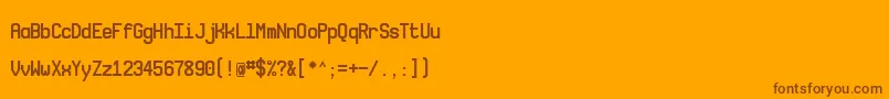 Шрифт Novamono – коричневые шрифты на оранжевом фоне