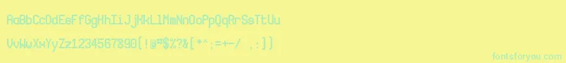 Шрифт Novamono – зелёные шрифты на жёлтом фоне