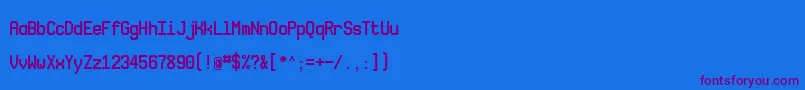 Шрифт Novamono – фиолетовые шрифты на синем фоне