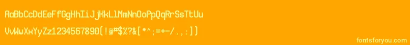 フォントNovamono – オレンジの背景に黄色の文字