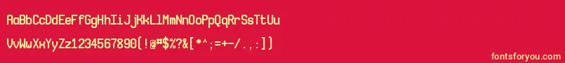 Шрифт Novamono – жёлтые шрифты на красном фоне