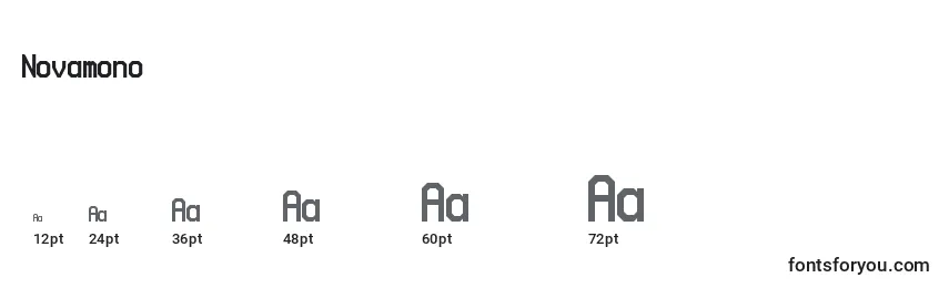 Novamono Font Sizes