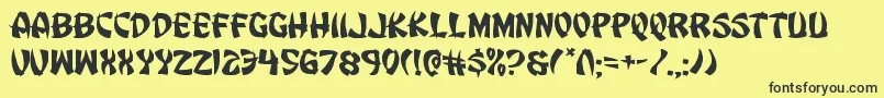 Eggrollexpand Font – Black Fonts on Yellow Background