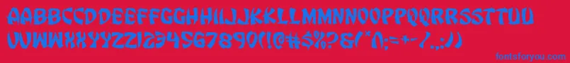 Eggrollexpand Font – Blue Fonts on Red Background