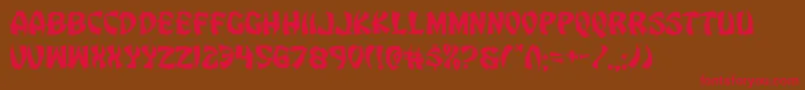 Eggrollexpand Font – Red Fonts on Brown Background