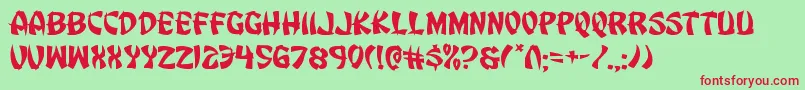 Eggrollexpand Font – Red Fonts on Green Background