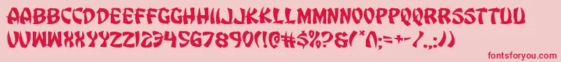 Eggrollexpand Font – Red Fonts on Pink Background