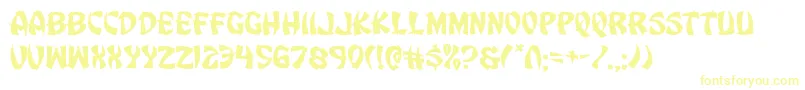 Eggrollexpand-Schriftart – Gelbe Schriften