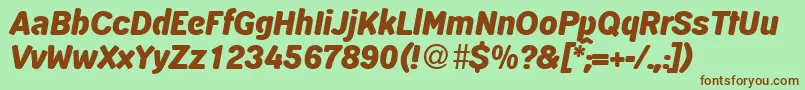 DraftsmanRegularDb Font – Brown Fonts on Green Background