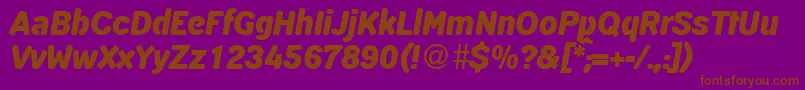 DraftsmanRegularDb Font – Brown Fonts on Purple Background