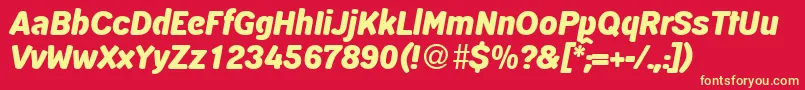 DraftsmanRegularDb Font – Yellow Fonts on Red Background