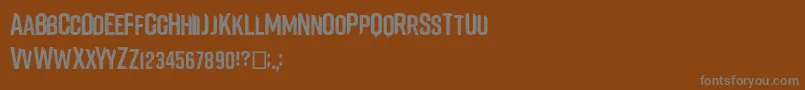 Czcionka Vanfonting – szare czcionki na brązowym tle