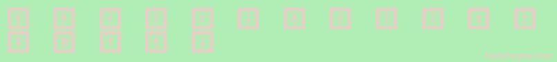 Framedfraxcaps Font – Pink Fonts on Green Background