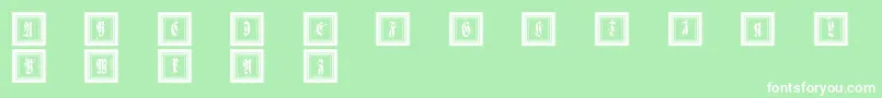 fuente Framedfraxcaps – Fuentes Blancas Sobre Fondo Verde