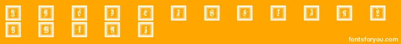 fuente Framedfraxcaps – Fuentes Blancas Sobre Fondo Naranja