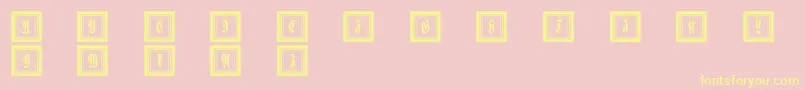 Framedfraxcaps Font – Yellow Fonts on Pink Background
