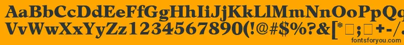 MezzoDisplaySsi Font – Black Fonts on Orange Background